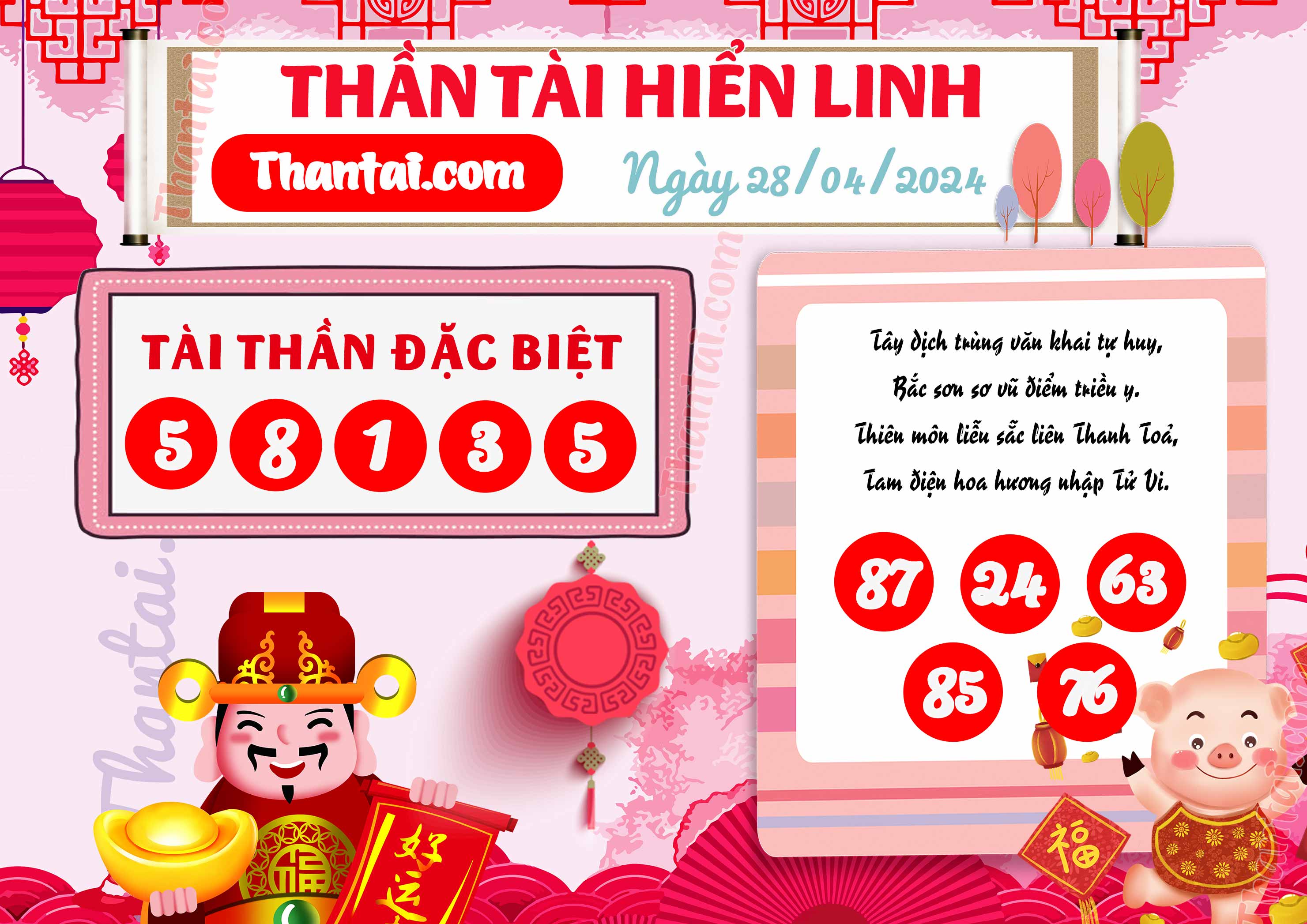 Thần Tài Hiển Linh dự đoán kết quả xổ số miền bắc