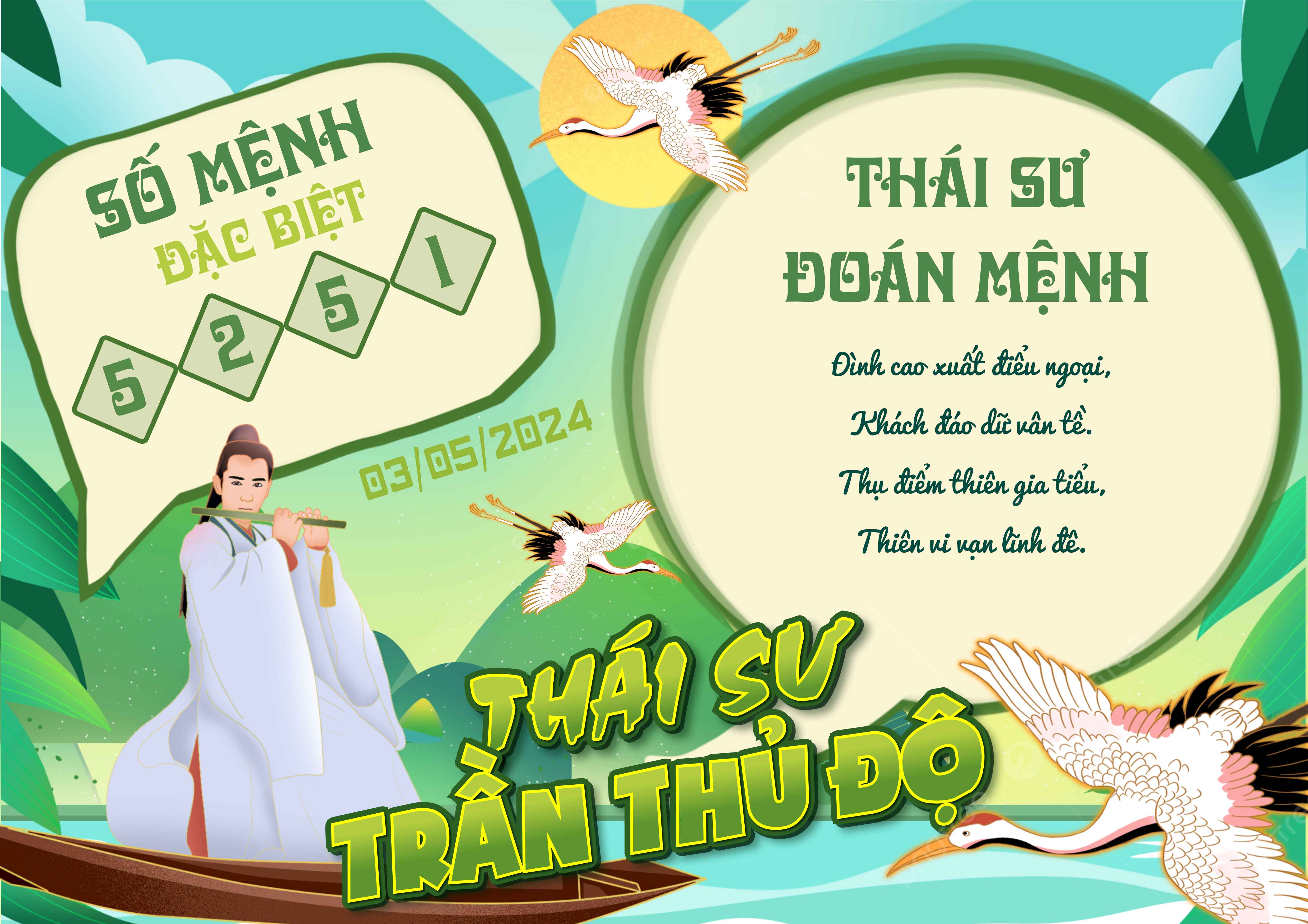 Thái Sư Đoản Mệnh dự đoán kết quả xổ số Miền Bắc thứ sáu ngày 03/05/2024