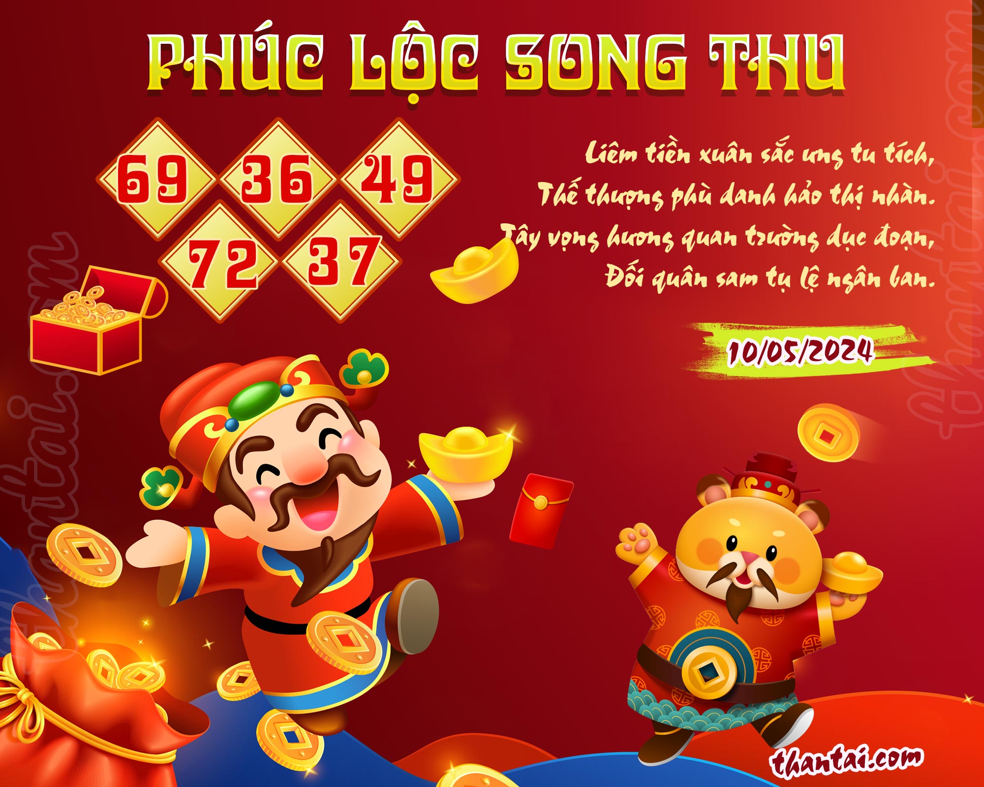 Phúc Lộc Song Thu dự đoán XSMB thứ sáu ngày 10/05/2024