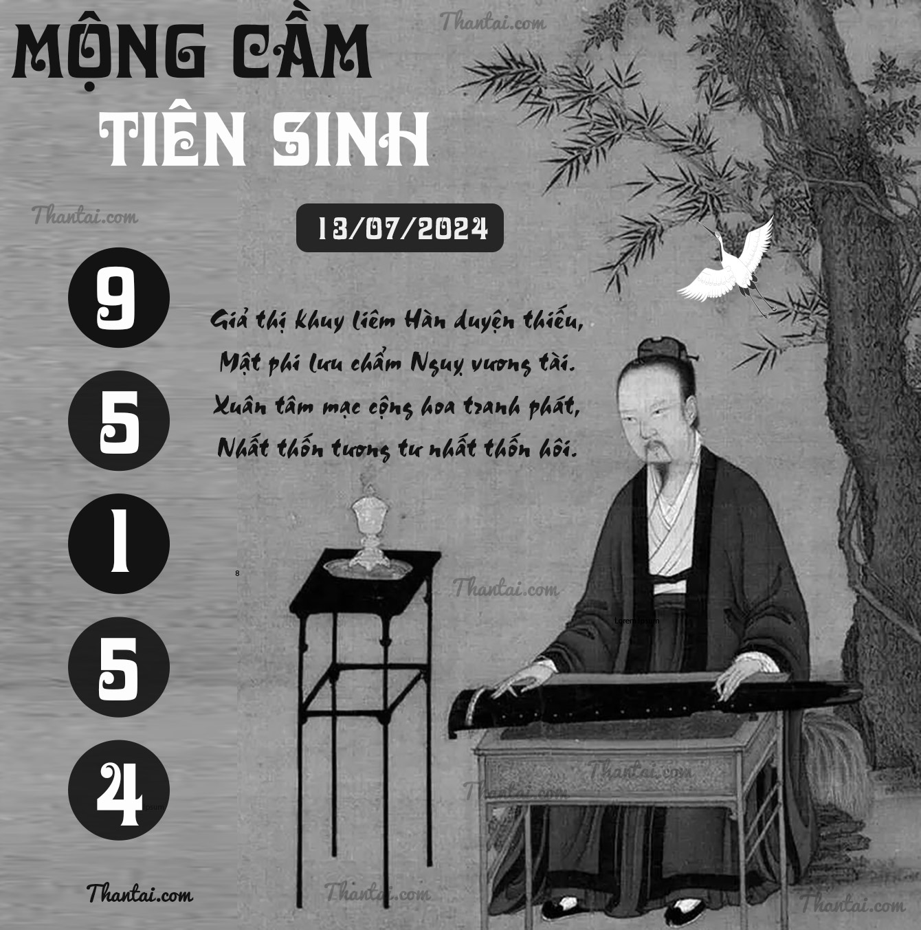 Dự đoán lô bạch thủ XSMB Mộng Cầm Tiên Sinh