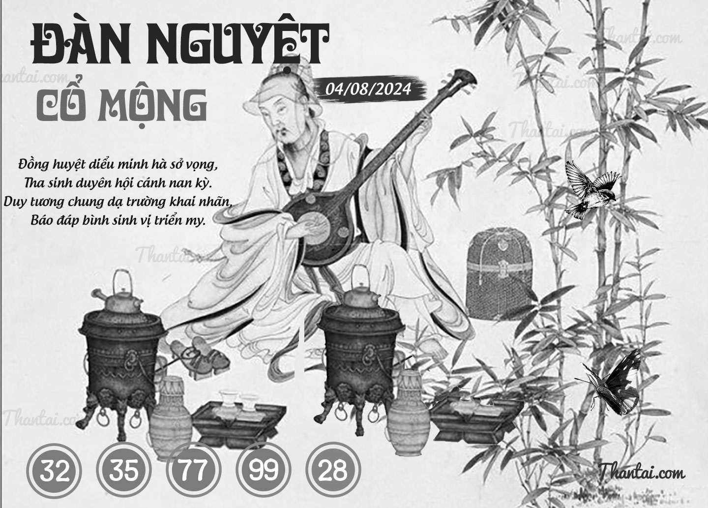 Đàn Nguyệt Cổ Mộng dự đoán lô song thủ XSMB