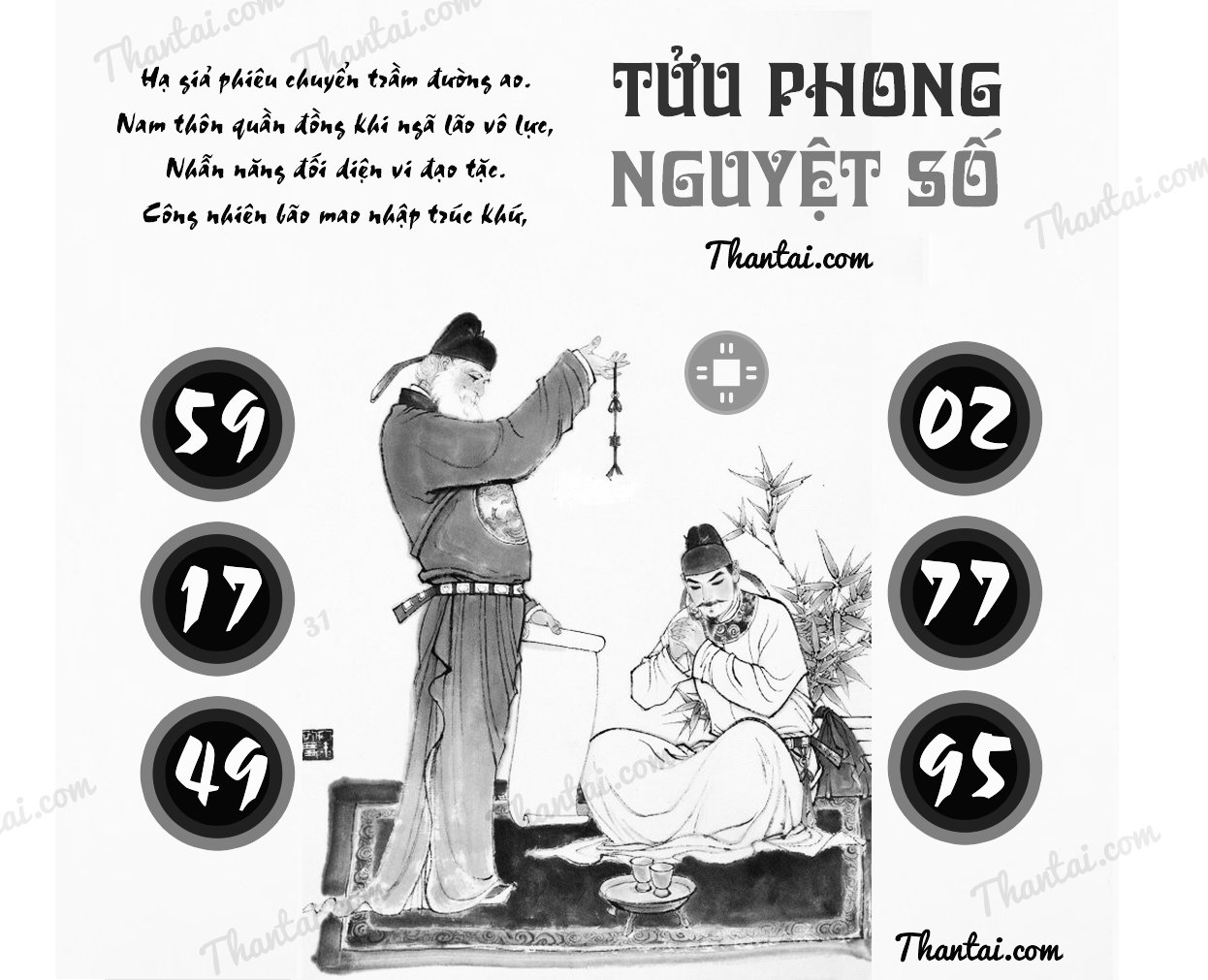 Soi cầu phân tích dự đoán loto xiên 2 XSMN Tửu Phong Nguyệt Số