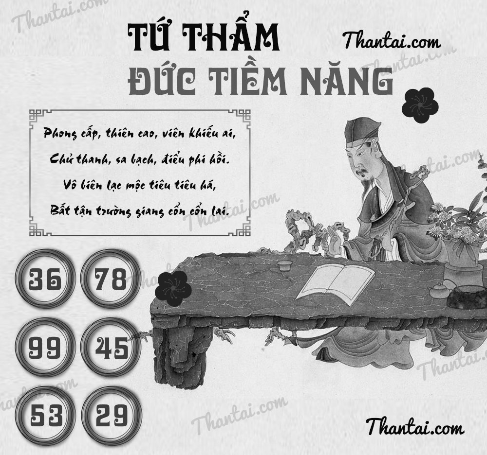 Tổng hợp dự đoán bạch thủ lô XSMN Tứ Thẩm Đức Tiềm Năng