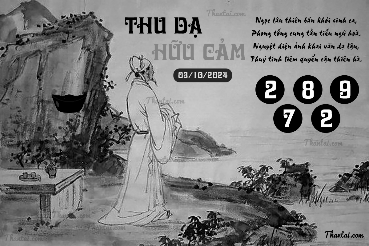 thu dạ hữu cảm đoán số miền trung 08/10/2024